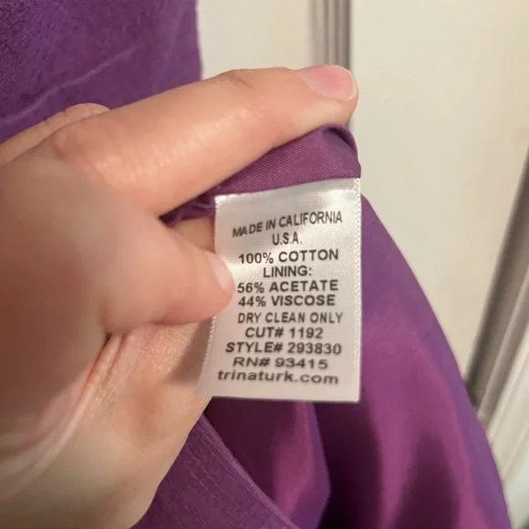 Trina Turk Purple Ruched Sheath Cocktail Dress - Picture 4 of 4